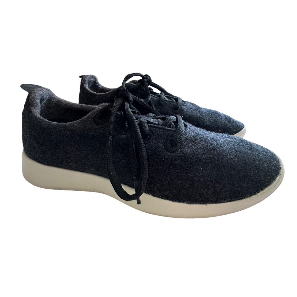 Allbirds | Womens Size 8 Runners Natual Black White Sole Merino Wool Walking